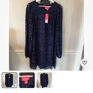 Lilly Pulitzer Midnight Blue Eyelet Dress